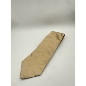 FENDI Beige Silk Plain Tie  Made In Italy